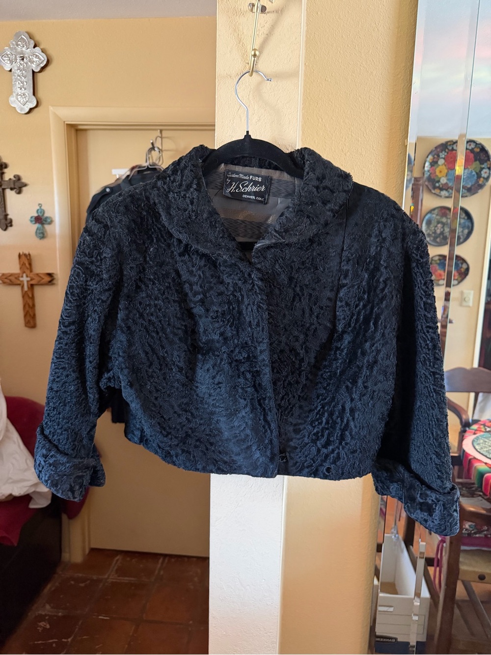 Adorable Persian Lamb Cropped Jacket Vintage